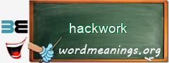 WordMeaning blackboard for hackwork